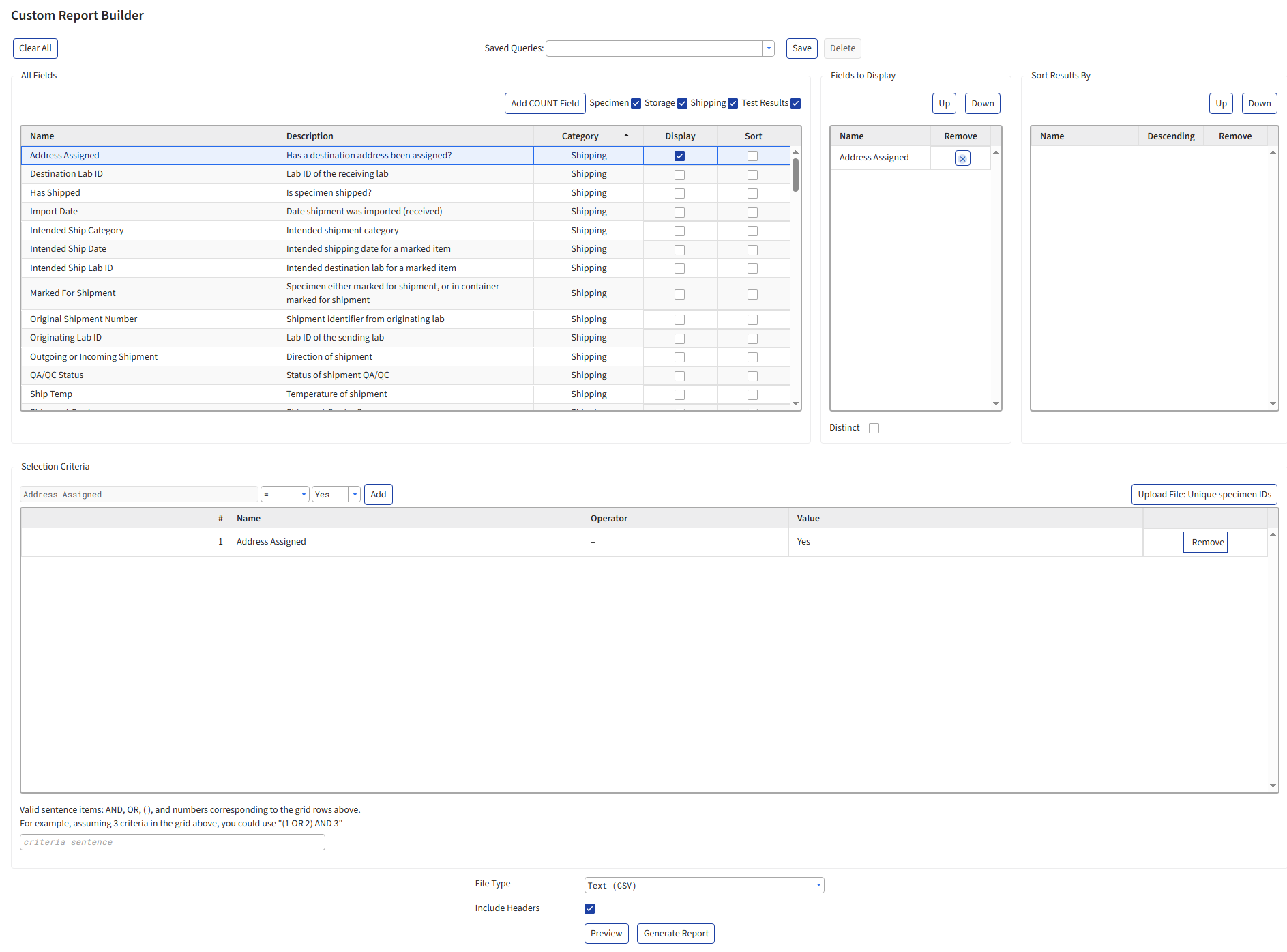 Custom Report Builder