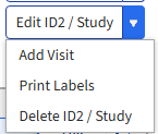 Screen image: The edit study menu