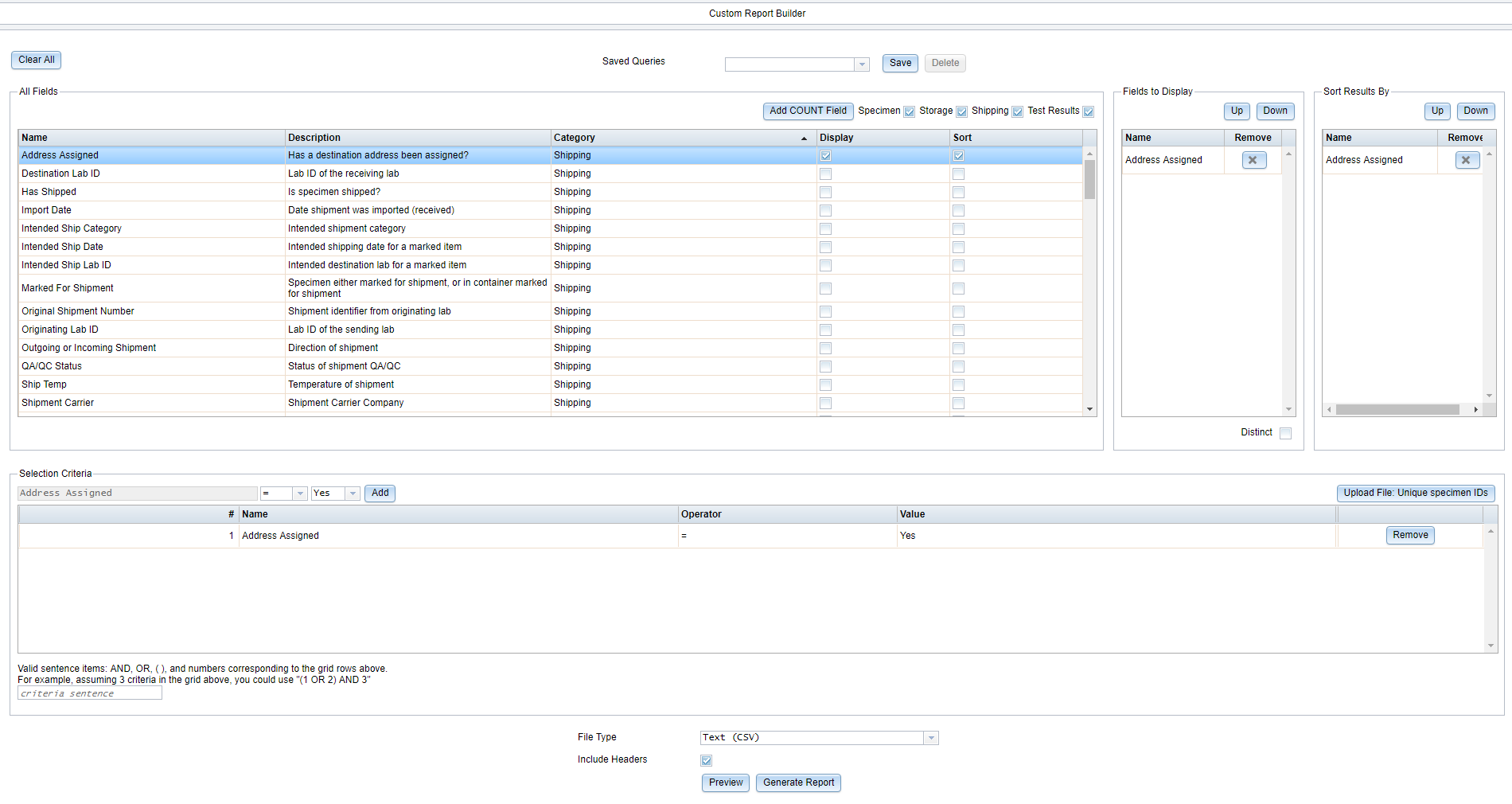 Custom Report Builder