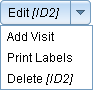 Screen image: The edit study menu