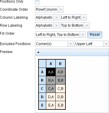Screen image: Showing storage item preview and associated settings.